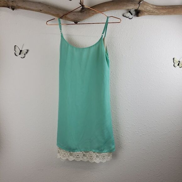 Ellison blue green cami slip top mini dress - Picture 5 of 5